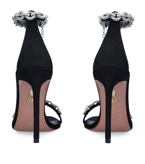 aquazzura black passion heeled sandals